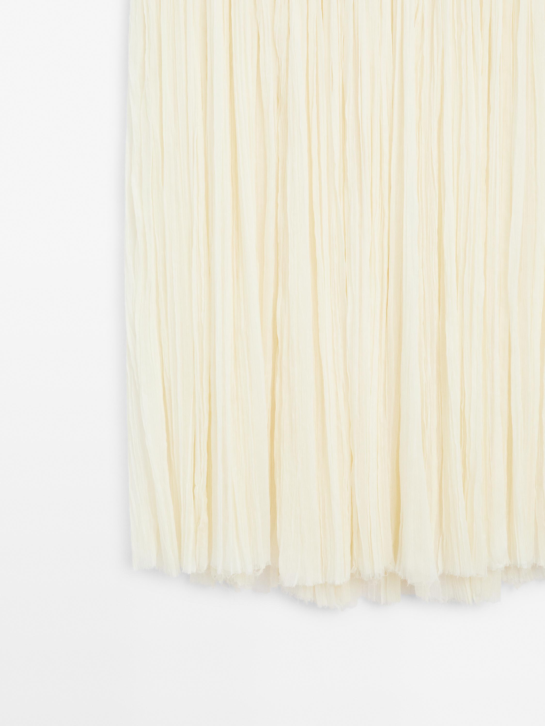 Long silk blend skirt with sash - STUDIO